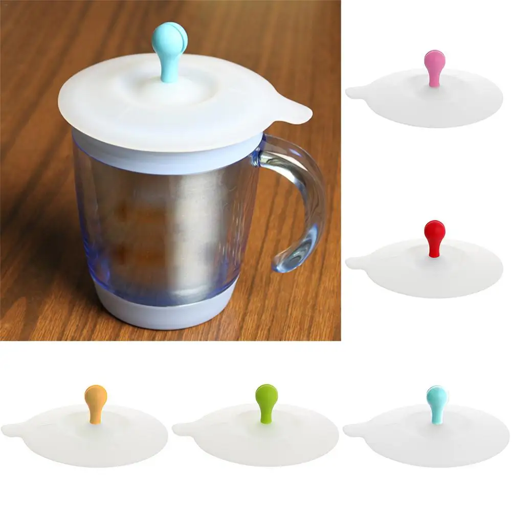 Cute Water Drinking Cup Lid Silicone Anti-dust Bowl Cover Cup Seals Glass Mugs Cap Heat Resistant Tea Cup Lids Diameter 10cm