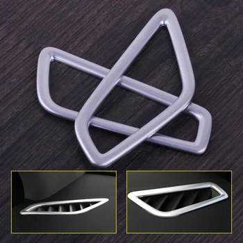 

CITALL 2pcs ABS Plastic Chrome Plated Dashboard Air Vent Trim Cover Bezel Fit for Hyundai Elantra Avante 6th Gen 2016 2017 LHD