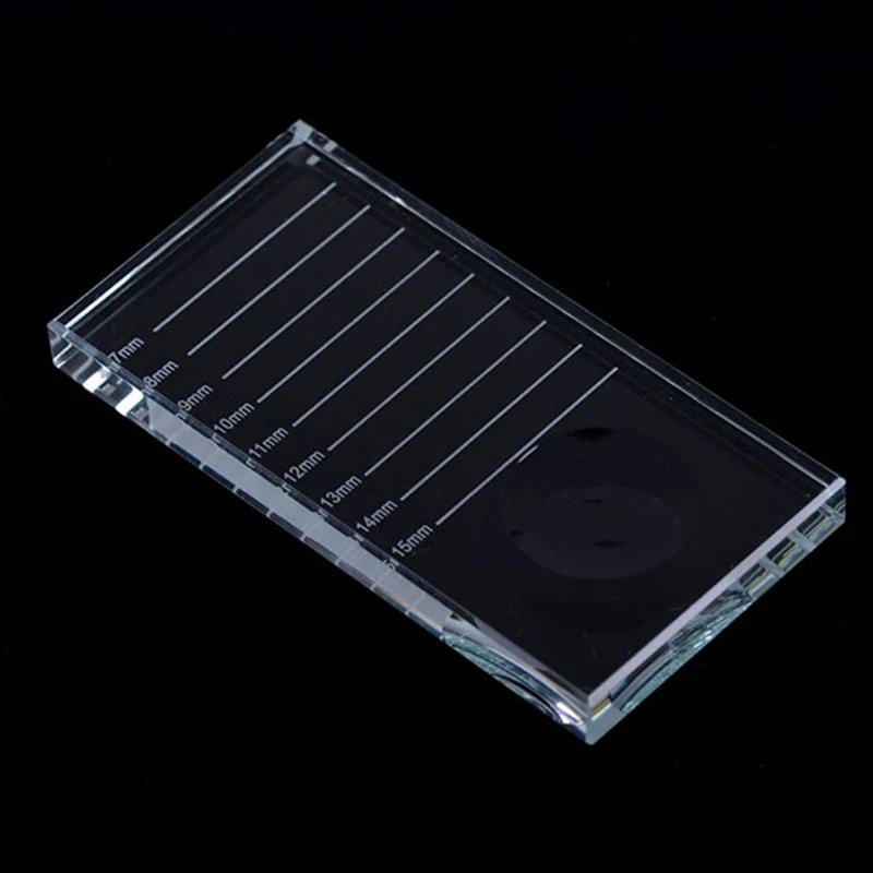 2 In 1 Glass False Lashes Adhesive Glue Pallet Stand Holder Eyelash Extensions Transparent Tray Makeup Tool | Красота и здоровье
