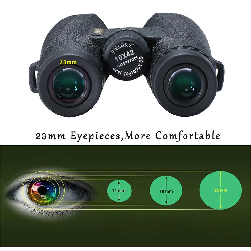 Компактный бинокль SCOKC 10X42 для наблюдения за птицами HD военный телескоп охоты и