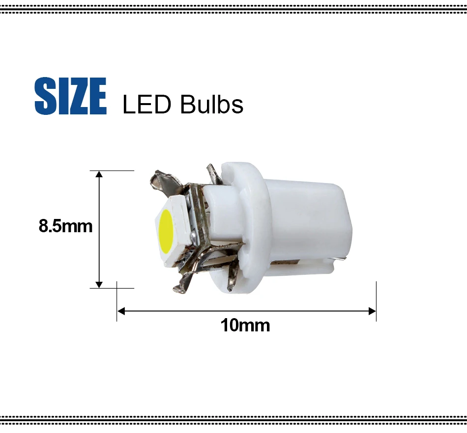 10 шт. Led T5 B8 5D лампа освещение салона Чтение зазор сигнальные лампы приборной панели приборная лампа для автомобиля Стайлинг 12 В