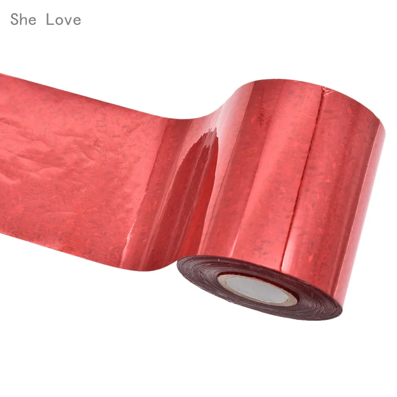

She Love 8cm Width Multicolor 120M 1 Roll Hot Stamping Foil Paper Holographic Heat Transfer DIY Crafts