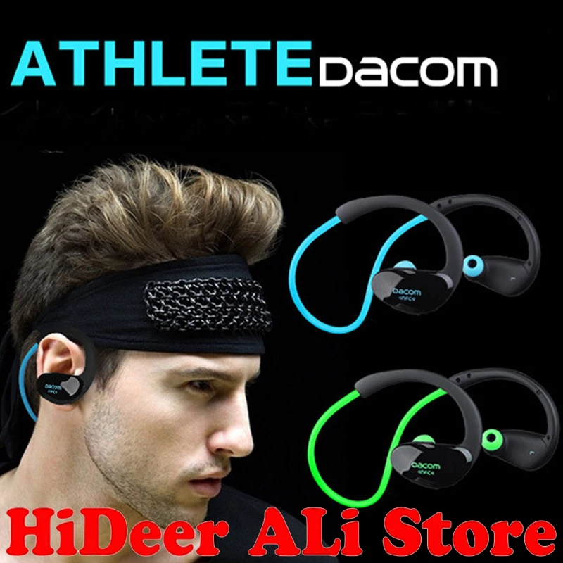 Dacom Athlete NFC Cordless Ear Hook Sport Bluetooth 4.1 earpiece Sweatproof Mini Wireless Hifi Bass Headphones Microphone | Электроника