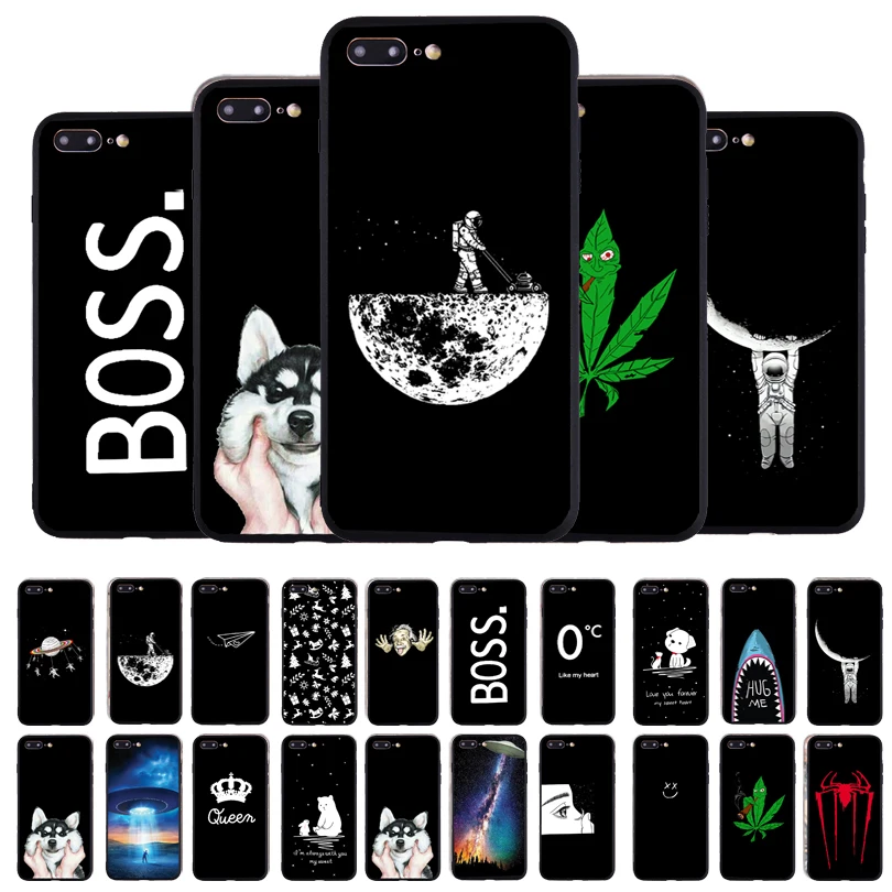 Phone Case For iPhone 6 6s 7 8 Plus X 5 5s SE Cover Cute Husky Dog Christmas Soft TPU Black Capa For iPhone 8 XR XS Max Phone Case For iPhone 6 6s 7 8 Plus X 5 5s SE Cover Cute Husky Dog Christmas Soft TPU Black Capa For iPhone 8 XR XS Max