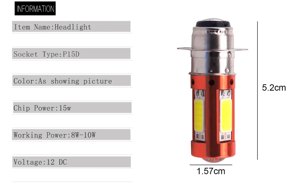 1 шт. H6M PX15D P15D светодиодный светодиодные фары для мотоциклов Мото Лампа Hi/Lo луч 2000LM Мотоцикл Скутер COB фара белый 12-80