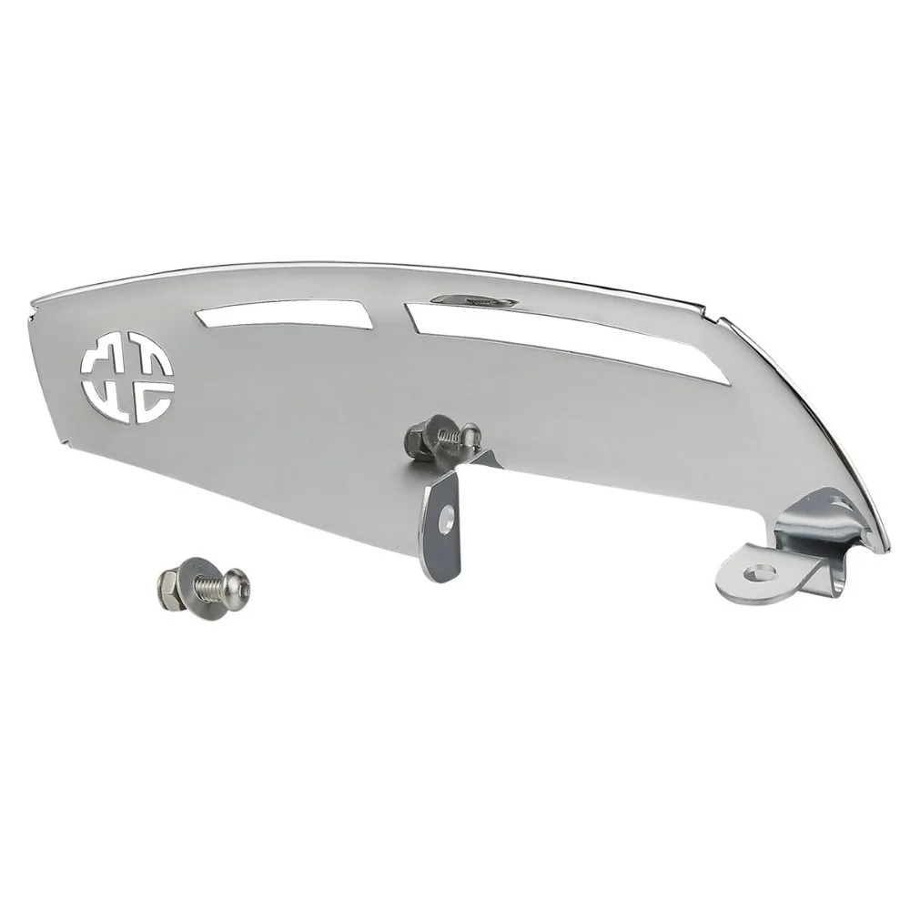 

Chrome Driver Footboard Heel Guard For Harley Touring Road King Street Electra Glide FL Softail Switchback 86-17