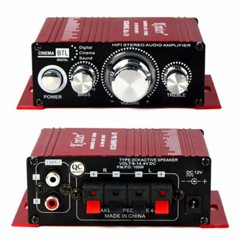 Мини 2CH Hi Fi Цифровой Автомобильный стереоусилитель звуковой режим усилитель