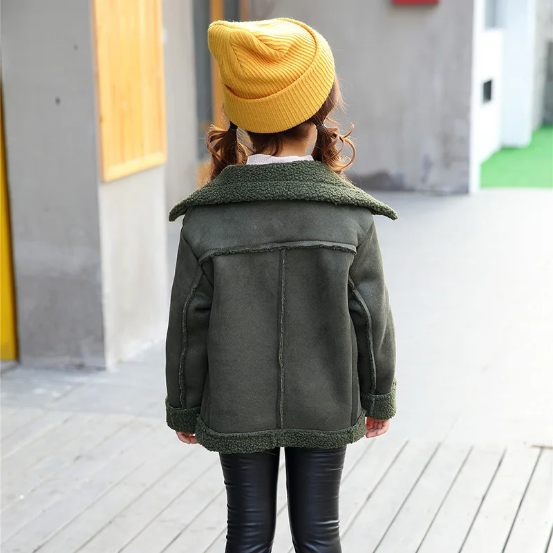 Симпатичная одежда для девочек куртки пальто мода Повседневное, верхняя одежда для девочек с длинными рукавами и круглым вырезом детские детская одежда jk202