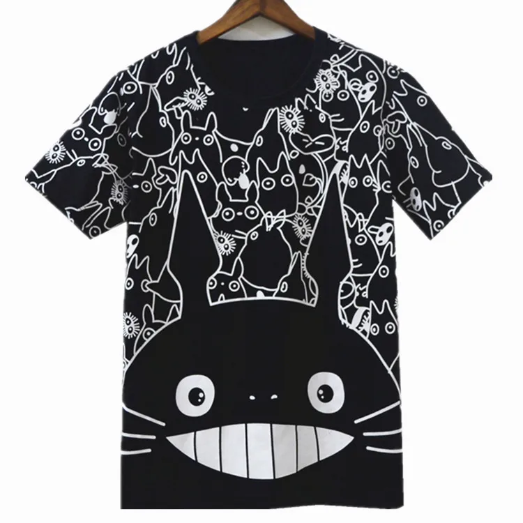 

Anime Summer shirt Anime Totoro T-shirts T Cotton Short Sleeve Spirited Away Tops Tees