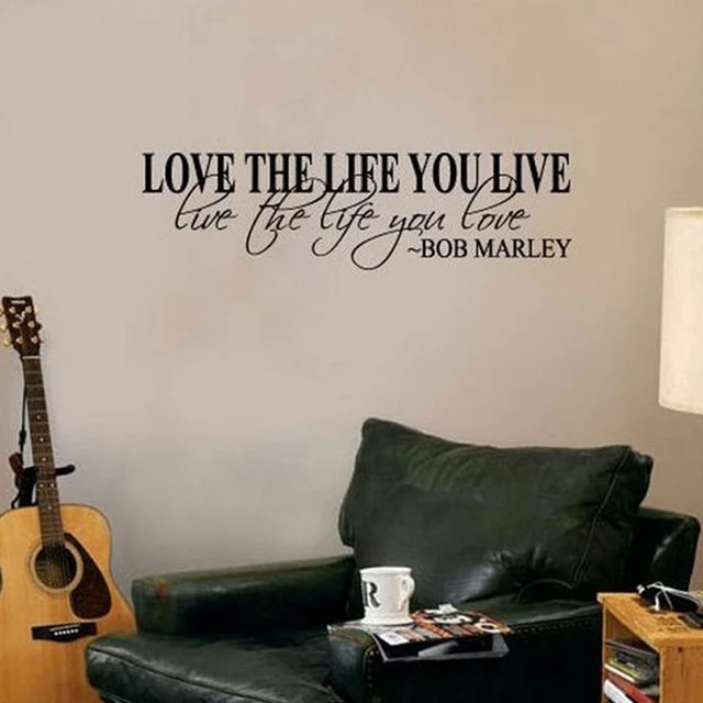 Us 236 Heißer Verkauf Bob Marley Quote Wall Decals Decor Love Life Wörter Große Nizza Aufkleber Text Raumdekoration Hg 0704 In Heißer Verkauf Bob