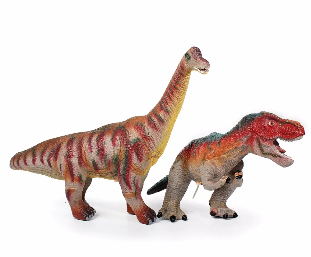 Jurassic большая игрушка динозавр Brachiosaurus Tarbosaurus мягкие пластиковые фигурки животных модель Рождественский подарок