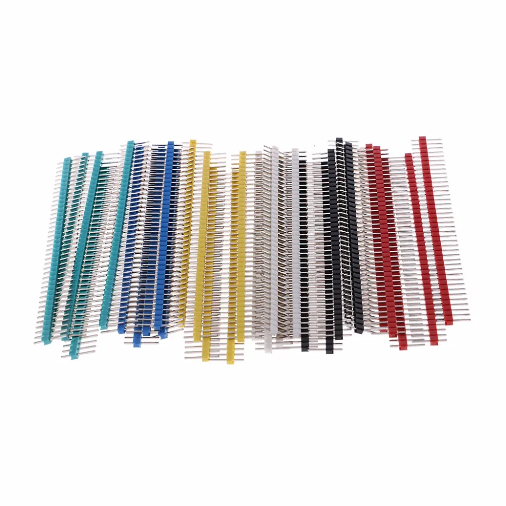 

30pcs 2.54mm Pitch Pin Header Strip Single Row 40 Pin Terminals for PCB Board