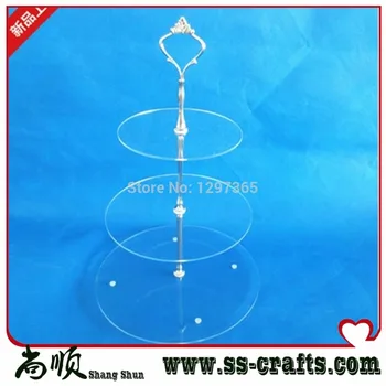 

3 Tier Maypole Acrylic Wedding Party Favour Cupcake Cake Stand
