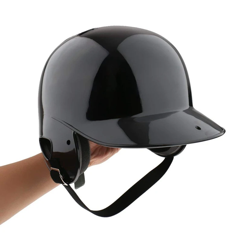 Batter's Helmet Softball Baseball Helmet Double Flap- Black