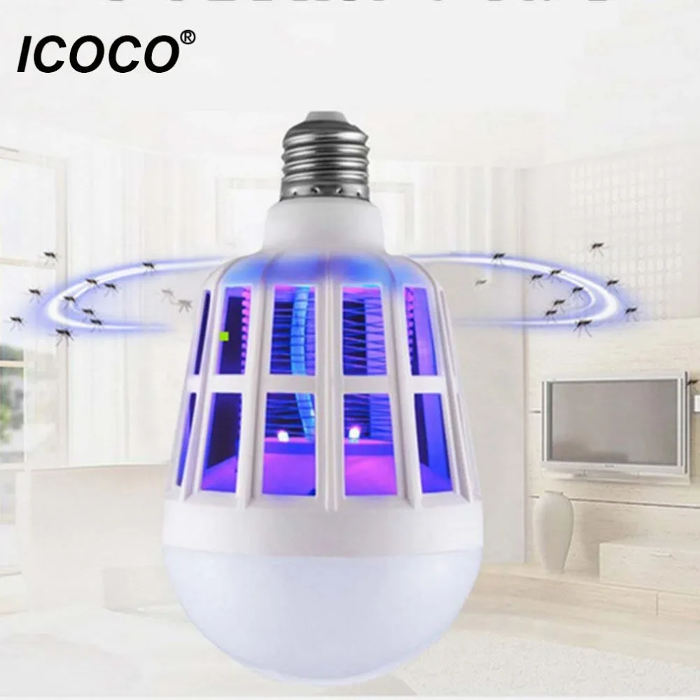 

ICOCO New Anti Mosquito Bulb Lighting Mosquito Control Dual-Purpose Lamp Three Stage Switch Bulb LED Mosquito Killer Lamp