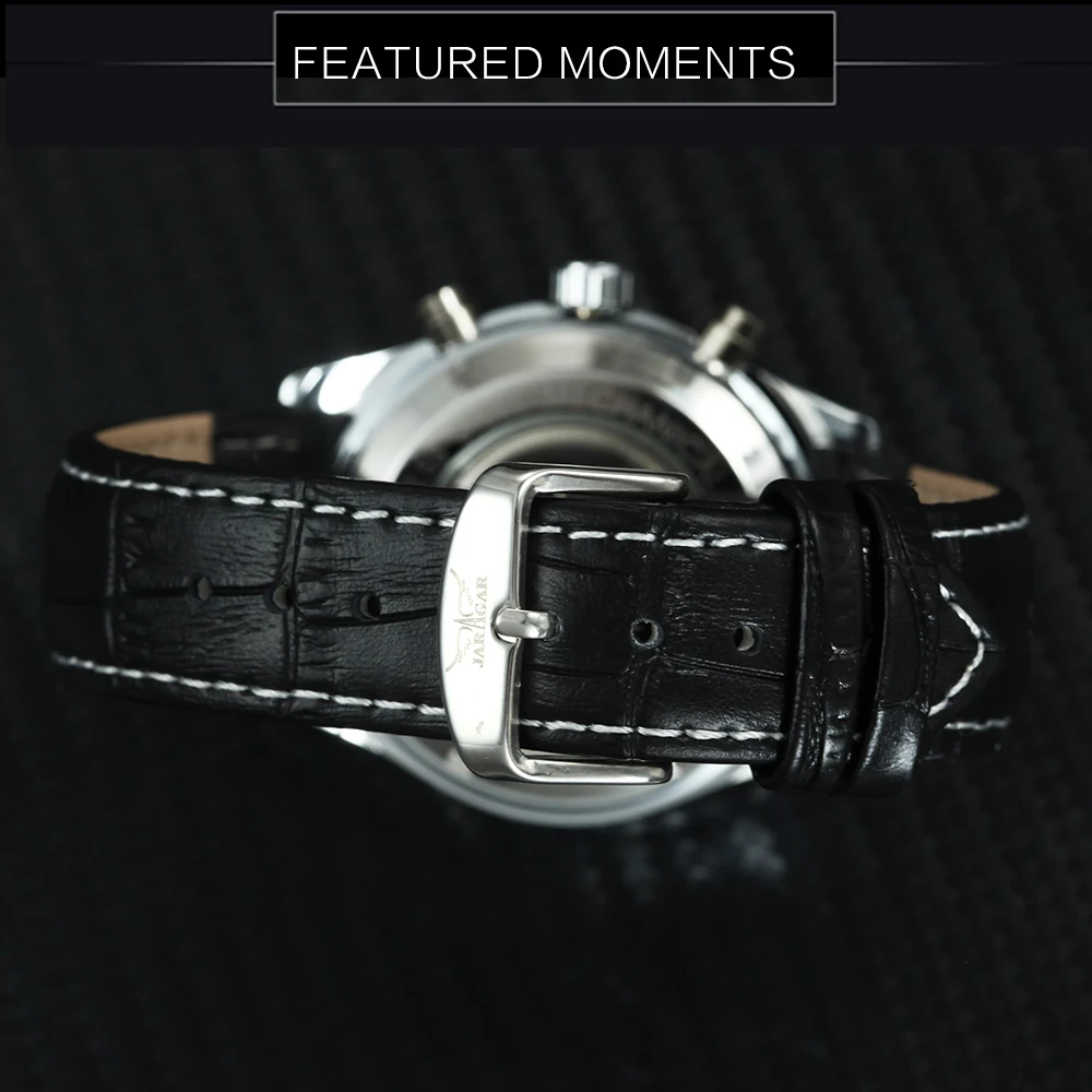 JARAGAR модные деловые автоматические механические часы мужские 3 рабочие часы «арабский номер» Многофункциональные часы лучший бренд класса