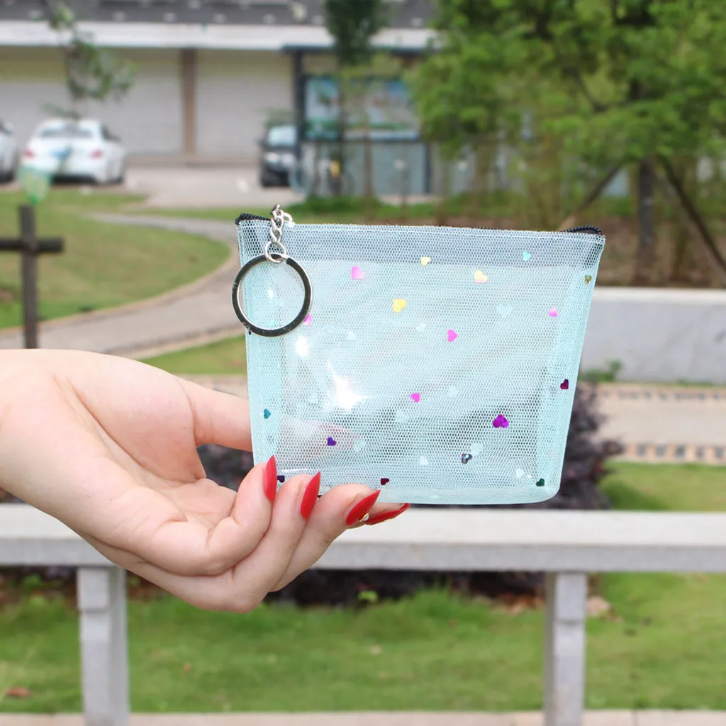 Модный прозрачный Кошелек для монет для женщин с милым принтом закуски портмоне картхолдер(кошелек для пластиковых карт) держатель для ключей