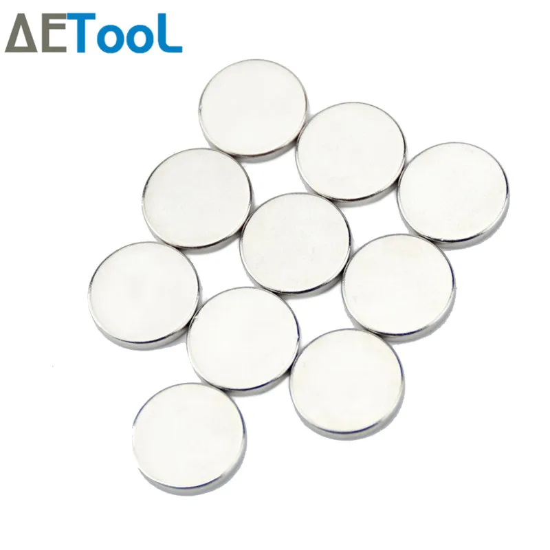 

AETool 10Pcs 10x1.5 Neodymium Magnet Permanent N35 NdFeB Super Strong Powerful Small Round Magnetic Magnets Disc 10mm x 1.5mm