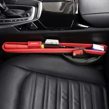 New 2pcs Universal Car Seat Gap Pockets Leather Auto Seats Filler Leak Stop Pad Spacer Holster