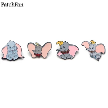 

20pcs/lot Patchfan elephant Zinc pins para backpack pride clothes medal for bag shirt hat badges brooches for men women A0761