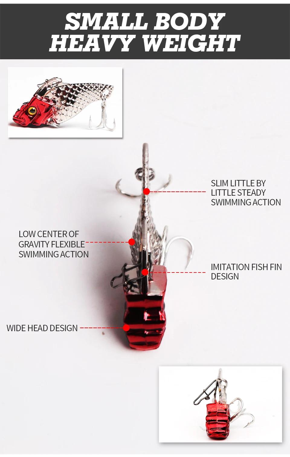 Kingdom Metal Spoon Mini Fishing lures VIB Quality Professional Crankbait bass Baits 1pc 3.7cm8g 4cm10.5g 4.5cm14g Lead Fish Model 4005 (3)