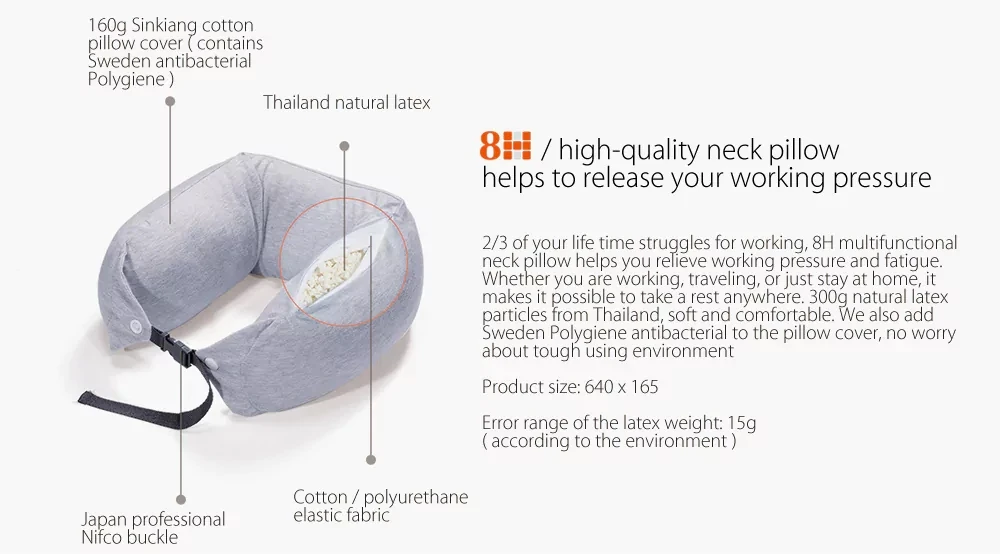 Оригинальная подушка для шеи Xiaomi 8H Xiaomi U1 Защитная поясная подушка u-образные подушки для автомобилей для офисного автомобиля