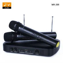 Профессиональный VHF беспроводной микрофон Система динамический двойной ручной микрофон 2 x Микрофон беспроводной приемник для ktv для караоке вечеринок