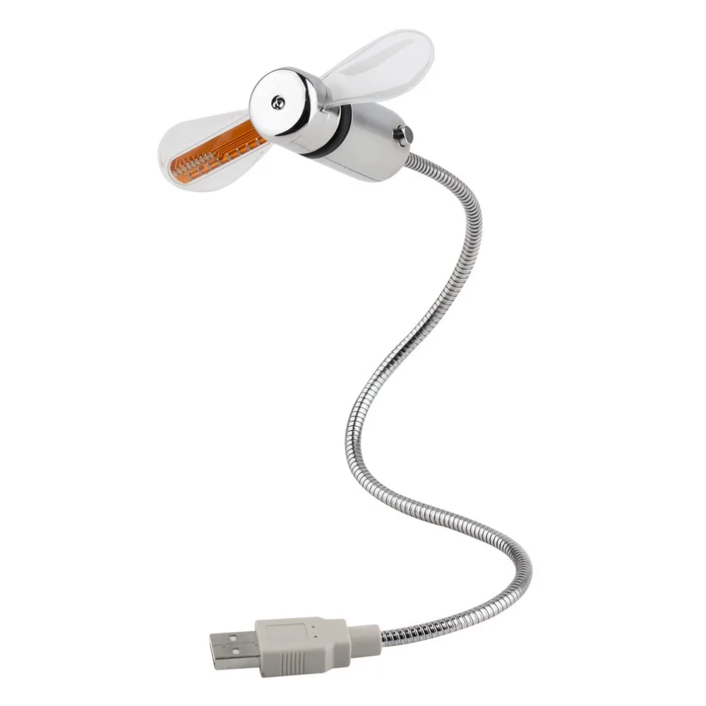 Вентилятор USB светодиодный вентилятор-часы USB Мини Гибкий время светодиодный вентилятор-часы с светодиодный свет-крутой Гаджет оптовая