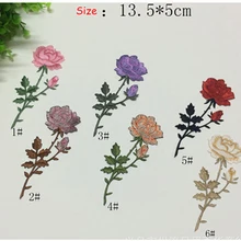 20шт нашивка с розой для одежды лоскутная подушка занавеска ремонт наклейки аппликация вышитые тканевые нашивки значок на заказ