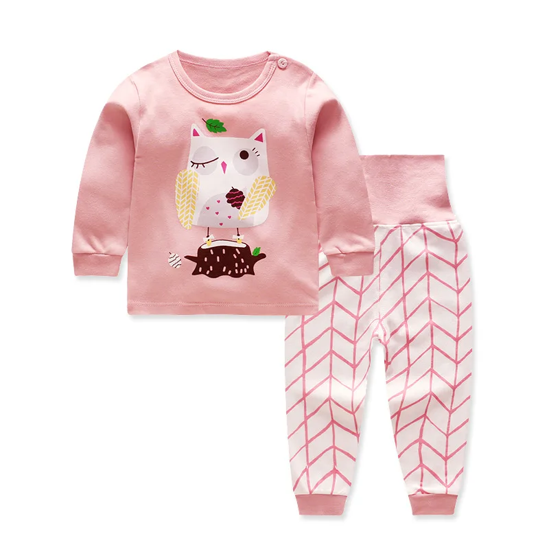 Shujin/ г. Новые брендовые пижамы одежда для сна для маленьких мальчиков детские пижамы из хлопка с длинными рукавами, модные пижамы с рисунком обезьяны для девочек