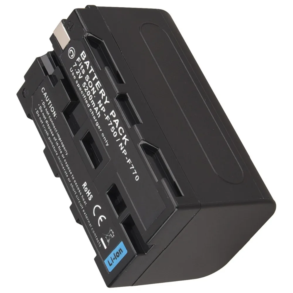 Billig Hohe Kapazität 5200 mah NP F750 NP F770 Ersatz Digitalkamera Batteria Für Sony NP F750 NP F770 Akku