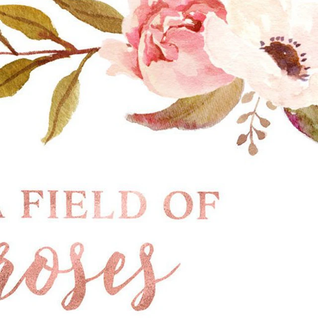 In A Field Of Roses Be A Wildflower Girls Wall Art