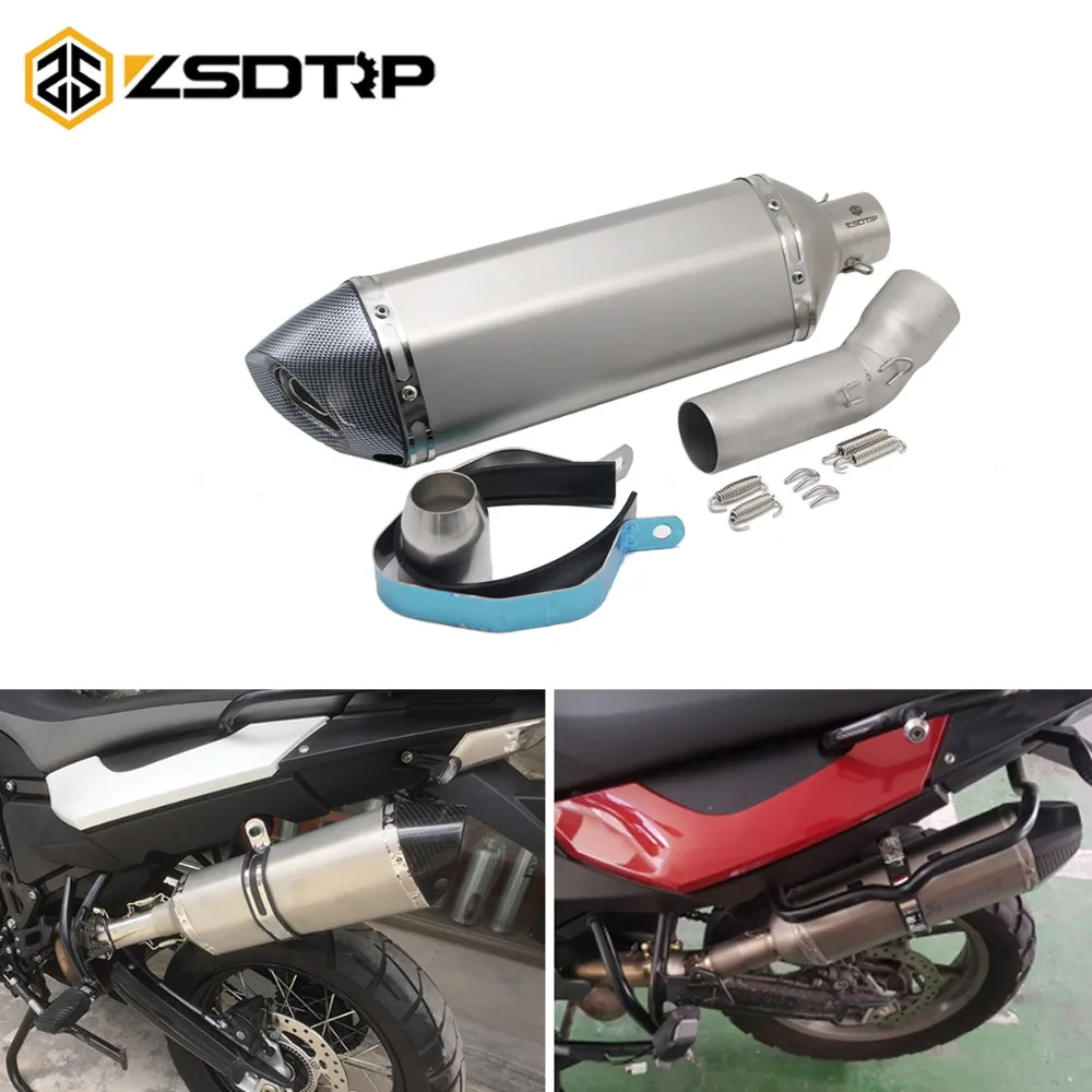 ZSDTRP мотоцикл выхлопной Escape Модифицированная средняя труба ссылка глушитель