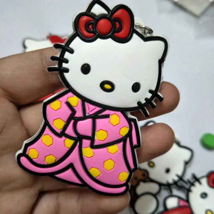 Double-Face Hello Kitty Cartoon Keyring - KawaiiMerch.com
