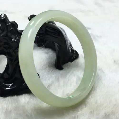 

2301 Natural Perfect Green Nephrite Jade Gems Bracelet Bangle
