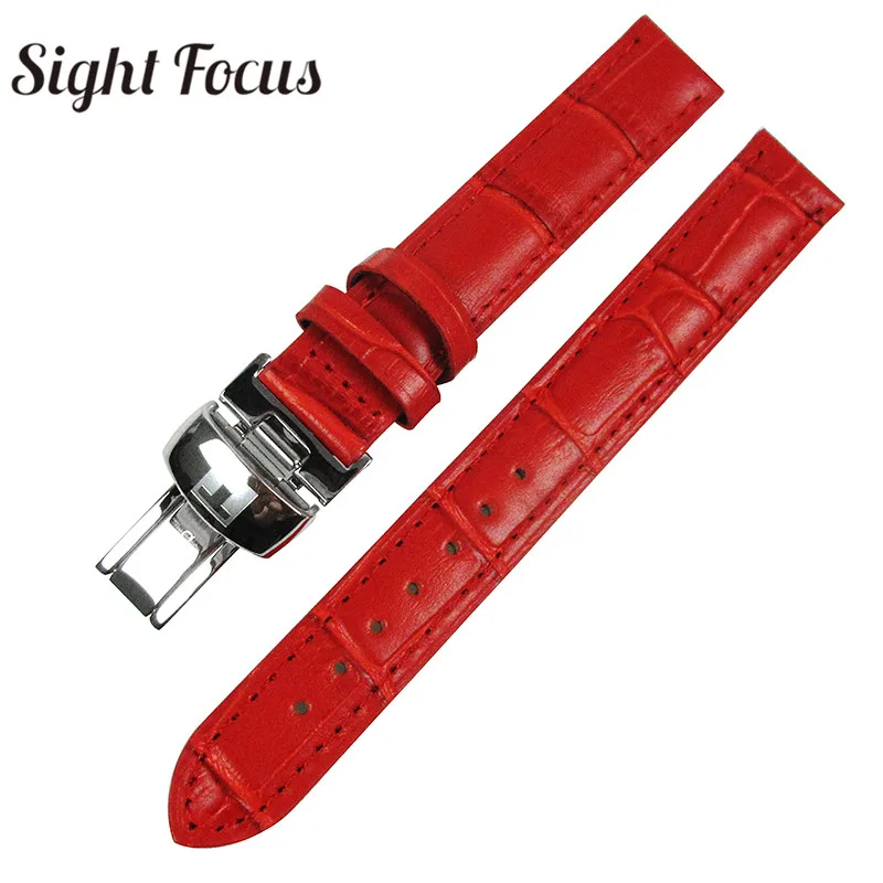 Белые красные женские ремешки 1853 для часов Tissot Dressport T050 T099 ремешки для часов 14 мм 16 мм 18 мм женские ремни женские браслеты