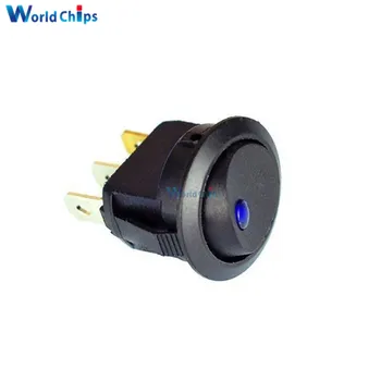 

5PCS AC 125V/250V 3 Pins Blue Car Round Dot LED Light Rocker Toggle Switch