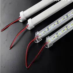 Светодиодные длинные лампы DC12V 5730 LED твердая полоса светодиодные трубки с U алюминия В виде ракушки + PC чехол белый холодный белый теплый