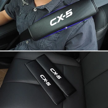 

2PCS PU Reflective Car Seat belt shoulder Pads Safe Seat Belt Cover For MAZDA CX-5 CX5 Car Styling Auto Parts