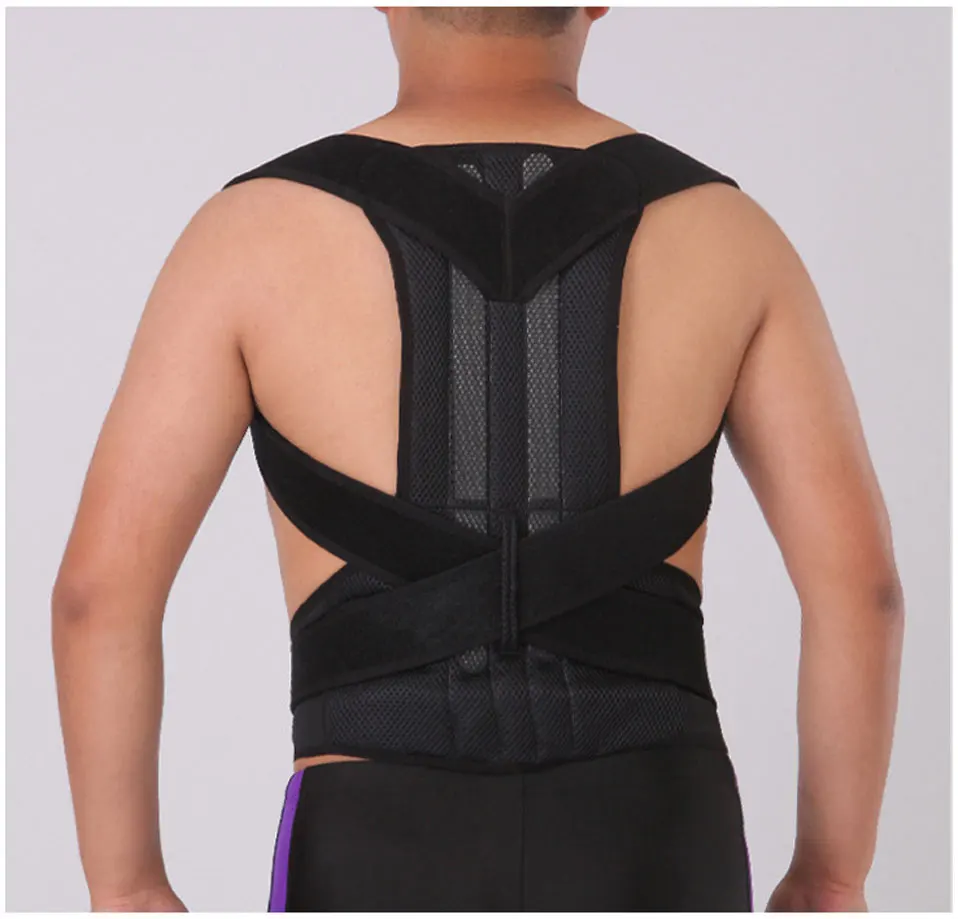 Cinto de Chapa de Aço Ombro para trás Suporte Grande para as Mulheres Neoprene Coluna Lombar Brace Corrector Postura Ortopédica Cintos Corset Tamanho 12 High Quality Beleza e saúde