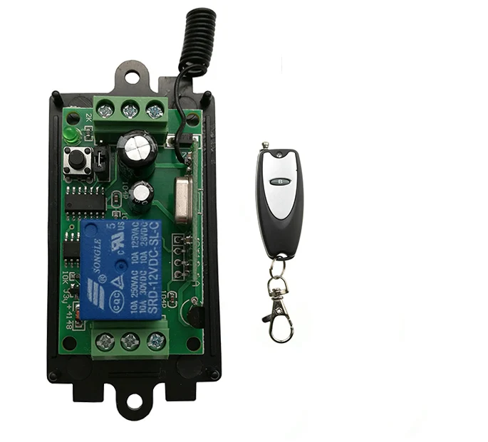 DC 9V 12V 24V 1 CH 1CH RF Wireless Remote Control Relay Switch Security System Receiver +Transmitter Garage Doors lamp/ shutters |