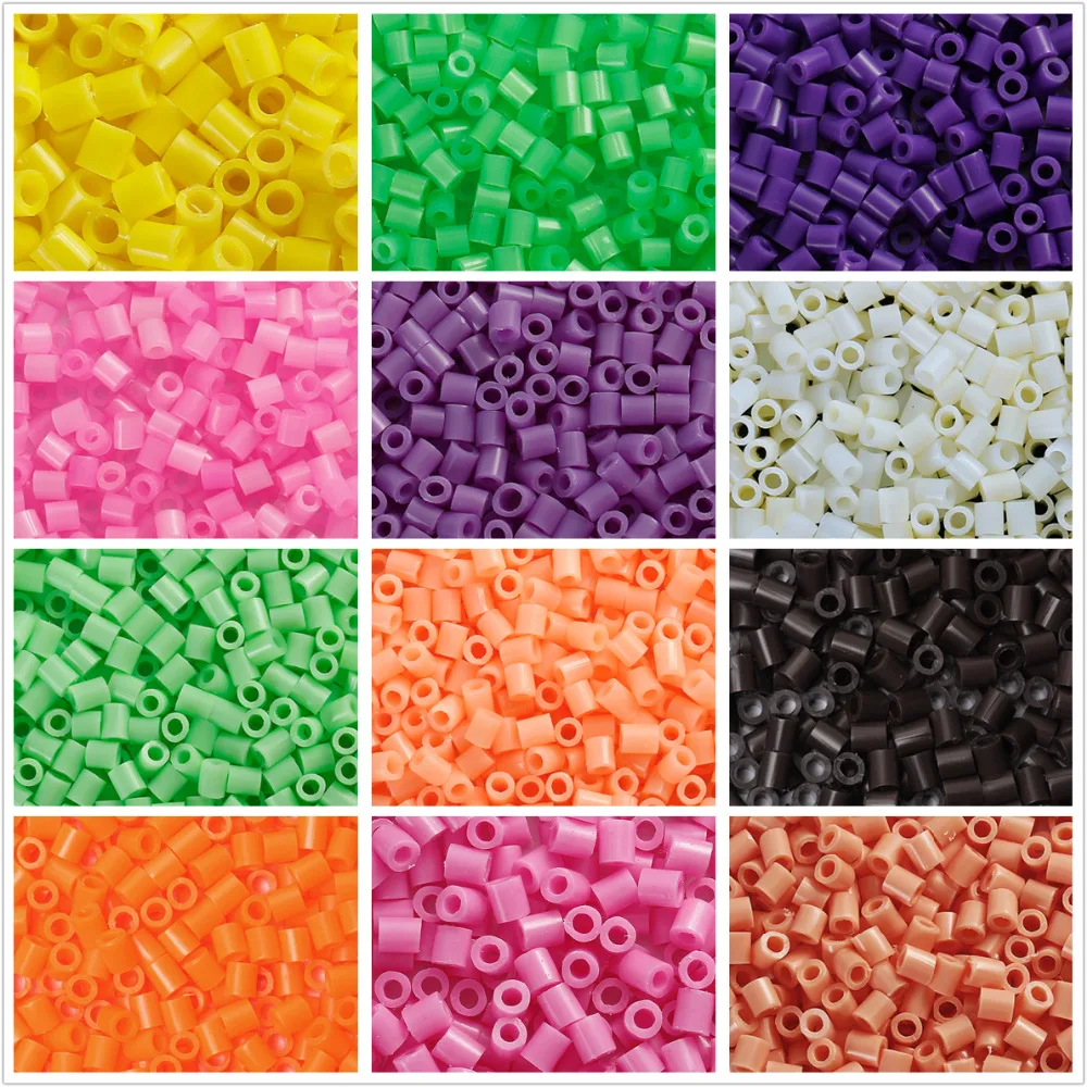 

DoreenBeads 5mm 1000pcs Hama Beads Fuse Beads DIY Toy Puzzle Kids Child Intelligence Educational Craft Toy Cylinder 16 Colors
