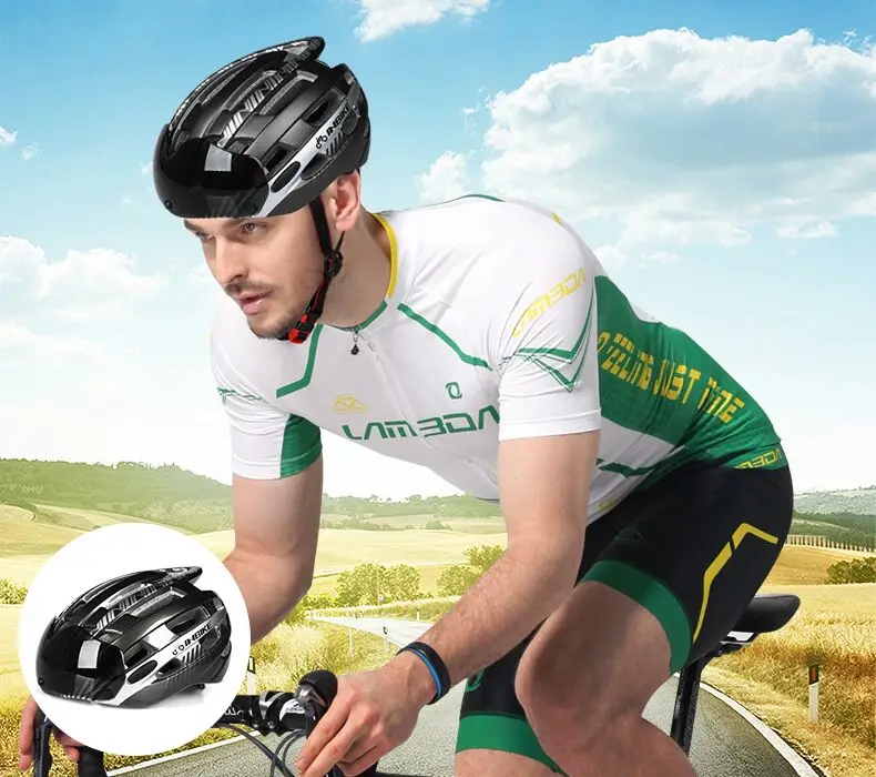 INBIKE велосипедный шлем MTB велосипедные очки Helme Профессиональный Горный гоночный шлем Ciclismo для мужчин и женщин велосипедный в форме безопасной кепки