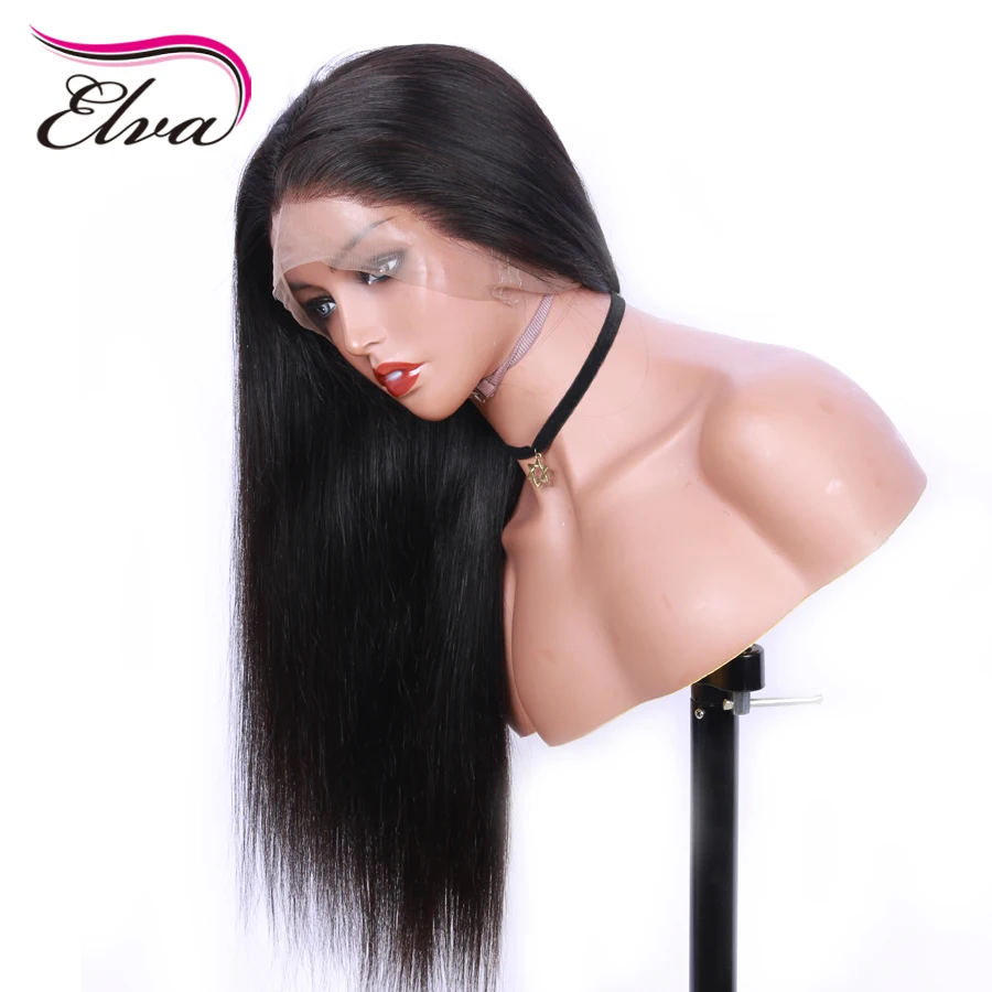 Волосы ELVA 150% Плотность 13x6 Синтетические волосы на кружеве человеческих волос парики с ребенком волос отбеленные узел предварительно выщипанные волосы бразильский Волосы remy