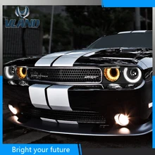 Передняя фара для Dodge Challenger 2009 2010 2011 2012 2013 светодиодный фары проектор дальнего света парковка противотуманная фара