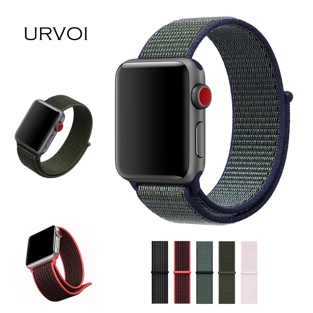 URVOI 2019 Спортивная петля для NIKE + Apple Watch series 4 3 2 1 ремешок iwatch тканая нейлоновая