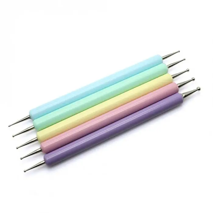 Pintura da Arte do Unha Way Pontilhando Caneta Ponta Dot Pintura Manicure Ferramentas Kit Kg66 5 Pçs - Set 2 5 Cheap Ferramentas p pontilhar