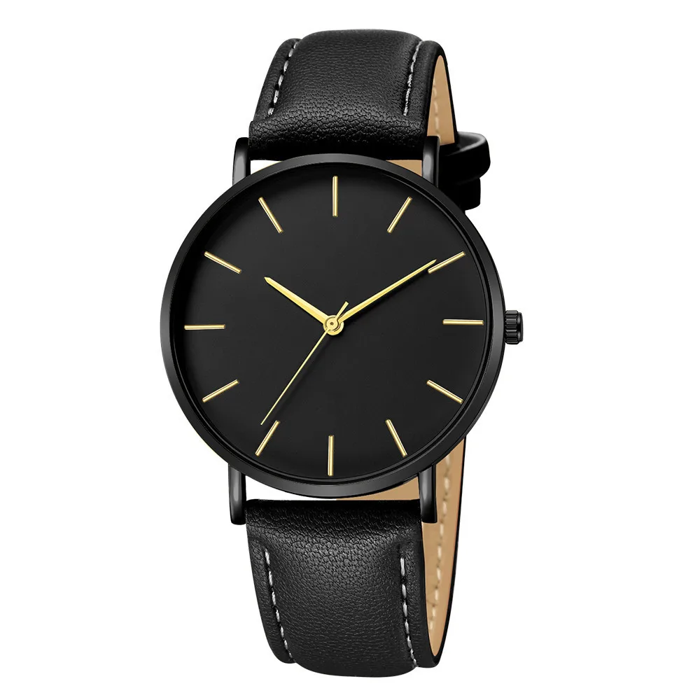 Geneva модные мужские часы из сплава с датой, чехол из синтетической кожи, аналоговые кварцевые спортивные часы, современный дизайн, наклейка, relojes para hombre
