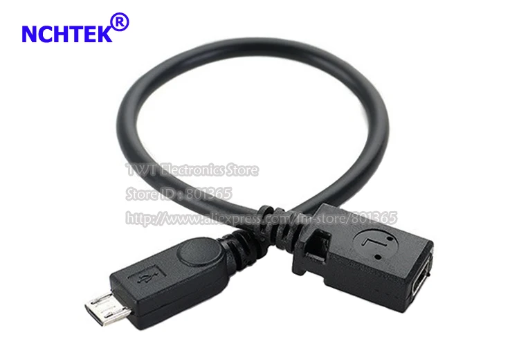NCHTEK USB Micro 5Pin male to Mini Female Data Charging удлинитель Кабель около 20 см/Бесплатная доставка/5