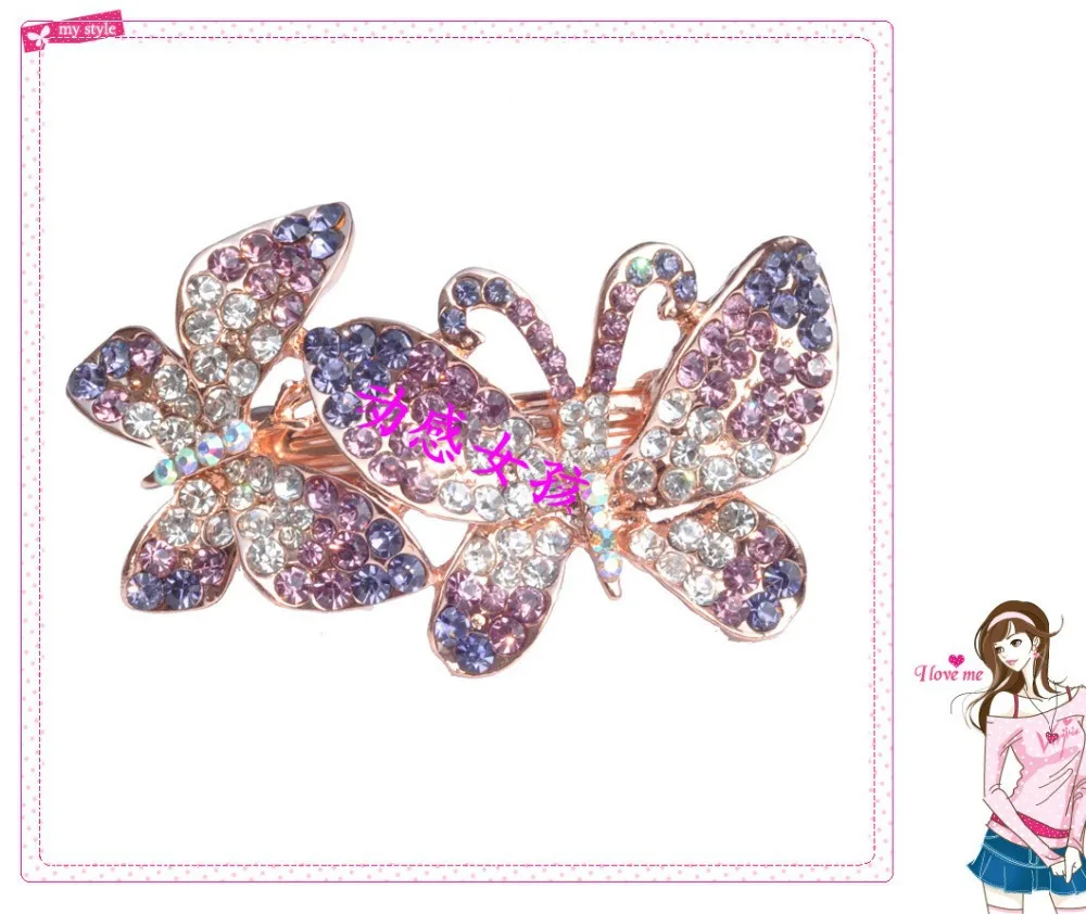 Favorites Compare Hot sale cute Rhinestone Flower Alligator Hair Clip Metal Barrettes | Украшения и аксессуары